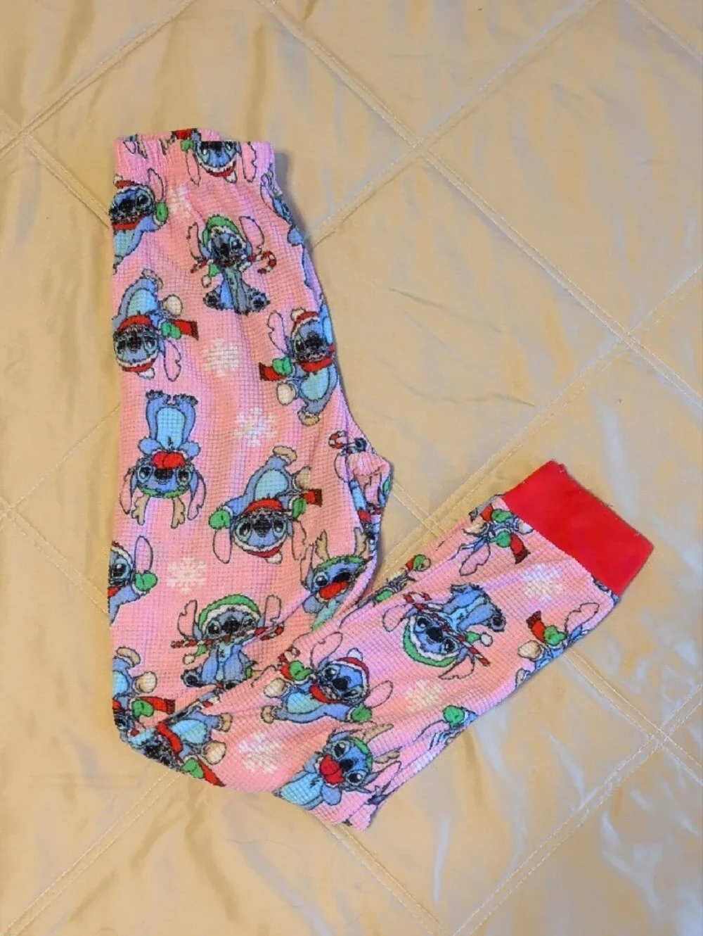 Girls Disney Holiday Character Thermal Pajama Sets - Pink & Navy